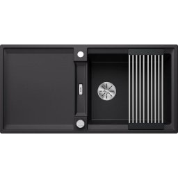 527617 - Blanco ADIRA XL 6 S SILGRANIT® mosogató Adira ráccsal, Infino lefolyó-távműködtetővel fekete