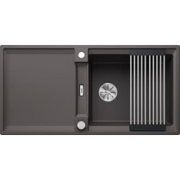 527619 - Blanco ADIRA XL 6 S SILGRANIT® mosogató Adira ráccsal, Infino lefolyó-távműködtetővel palaszürke