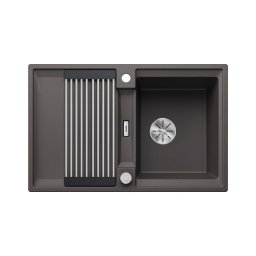 527587 - Blanco ADIRA 45 S SILGRANIT® mosogató Adira ráccsal, Infino lefolyó-távműködtetővel palaszürke