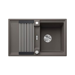 527588 - Blanco ADIRA 45 S SILGRANIT® mosogató Adira ráccsal, Infino lefolyó-távműködtetővel vulkánszürke