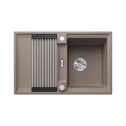 527591 - Blanco ADIRA 45 S SILGRANIT® mosogató Adira ráccsal, Infino lefolyó-távműködtetővel tartufo