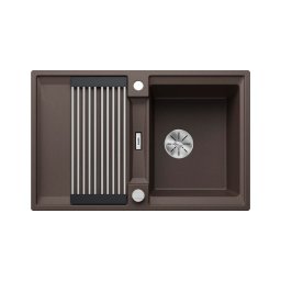 527592 - Blanco ADIRA 45 S SILGRANIT® mosogató Adira ráccsal, Infino lefolyó-távműködtetővel kávé