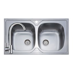 DE - 165+SAP4-A090 - Donau DE-165 rozsdamentes mosogató 860X500 + ZEGOR rozsdamentes íves konyhai csaptelep szett