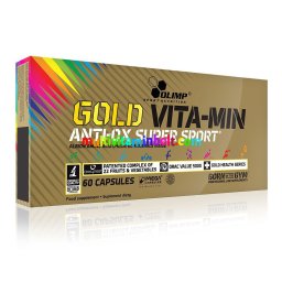 GOLD VITA-MIN anti-OX super sport(TM) Mega Caps(R) 60 db kapszula, extra erős multivitamin, ásványi anyagok albion, kelát - Olimp Sport Nutrition