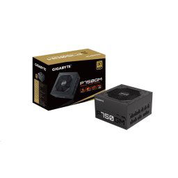 GIGABYTE tápegység P750GM, 750W, 80plus gold, moduláris, 120 mm-es ventilátorral