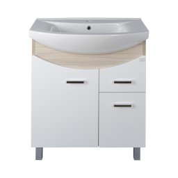 TMP ZX 75 - SONOMA - álló fürdőszobabútor - Sanovit ZENON - 6075 porcelán mosdóval - 75 x 50 cm