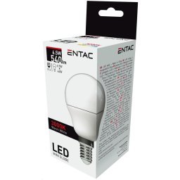 Entac LED Mini Globe E14 6,5W WW 3000K