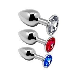 Alive Anal Pleasure - fém anál plug készlet (ezüst)