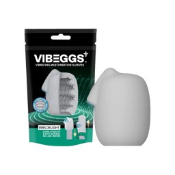 VIBEGGS Ribs Delight - vibrációs tojás maszturbátor (fehér)