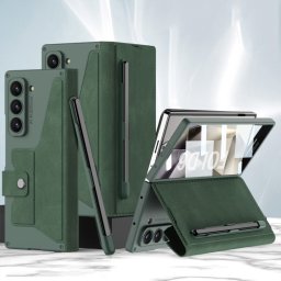 GKK SYNTHETIC Flip tok Samsung Galaxy Z Fold6 5G zöld