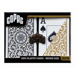 Copag 1546 Elite Bridge dupla plasztik kártya jumbo indexes (fekete-arany)