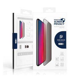 DUX DUCIS PRIVACY képernyővédő üveg (2.5D, full glue, betekintés ellen, 0.33mm, 9H) FEKETE Samsung Galaxy S25 (SM-S931)