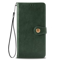 LEATHER BUCKLE Pénztárca Xiaomi Poco X3 NFC / X3 Pro zöld