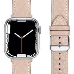 LATTICE Bőrszíj Apple Watch SE / SE 2022 / SE 2023 (40mm) bézs színű