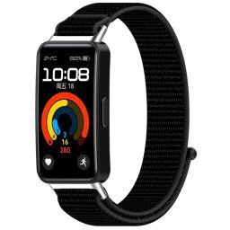 NYLON Cserélhető szíj Huawei Band 10 / Band 9 / Band 8 fekete