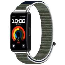 NYLON Cserélhető szíj Huawei Band 10 / Band 9 / Band 8 zöld-kék