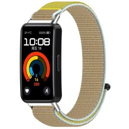 NYLON Cserélhető szíj Huawei Band 10 / Band 9 / Band 8 barna-sárga