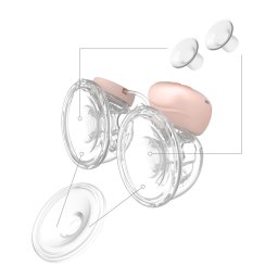 BabyOno mellszívó alkatrész tölcsér /2db/ és szilikon betét /1db/ Twinny 1002 KIT II.