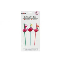 Szívószál papír sellők 6 db-os, 20 cm
