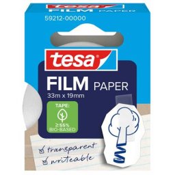 TESA Ragasztószalag, írható, papír, 19 mm x 33 m, TESA "tesafilm(R)", átlátszó