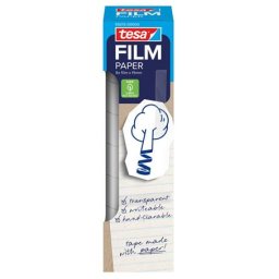 TESA Ragasztószalag, írható, papír, 19 mm x 10 m, TESA "tesafilm(R)", átlátszó