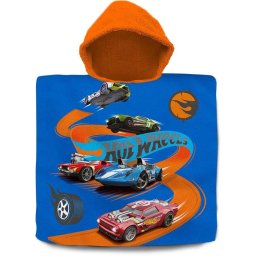 Hot Wheels plüss-frotír poncsó törölköző 60x120 cm
