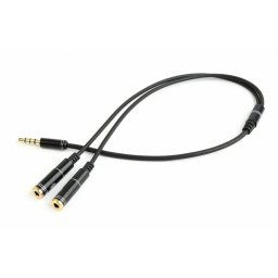 GEMBIRD 3,5 mm-es jack audio mikrofon reduktor, 20 cm, 2xF/M, 4pin