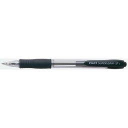 Golyóstoll Pilot super grip 0,7mm fekete / újratöltve 2110 hordó átlátszó