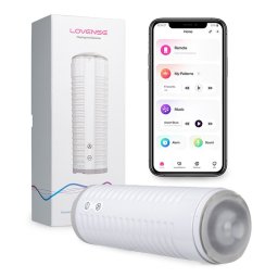 Lovense - Max 2 okos maszturbátor, vibrációs és szorító funkcióval (fehér) (APP-os)