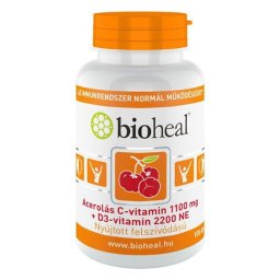 Bioheal Acerolás C-vitamin 1100mg + D3-vitamin 2200NE filmtabletta, 105 db