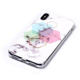 MARBLE Védőburkolat Apple iPhone XS Max HEXAGON