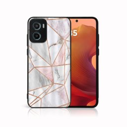 MY ART Védőburkolat: Motorola Moto G05 / Moto E15 PINK MARBLE (143)