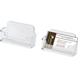 Műanyag állvány névjegykártyákhoz 95x45x23 mm BASCO