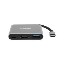 Natec multiport adapter Fowler MINI USB-C PD, USB 3.0, HDMI 4K