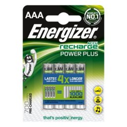 Tölthető elem, AAA mikro, 4x700 mAh, ENERGIZER Power Plus