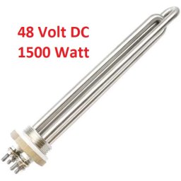 48voltos Dc 1500w-os 1"-os Csatlakozású Saválló Fűtőbetét (4365)