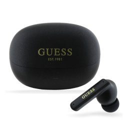 GUESS CAPSULE bluetooth fülhallgató SZTEREO (v5.3, TWS, mikrofon, aktív zajszűrő, IPX6 + töltőtok) FEKETE