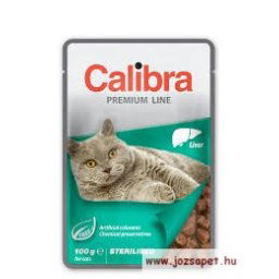 Calibra Cat Premium Sterilized Liver 100g alutasakos eledel májjal, ivartalanított cicának