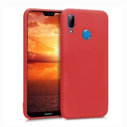 RUBBER Gumi obal Huawei P20 Lite červený