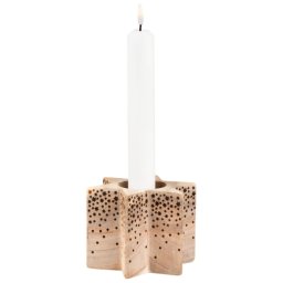 Fa csillag alakú gyertyatartó WOOD STAR