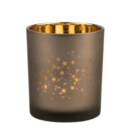 Arany üveg gyertyatartó STAR