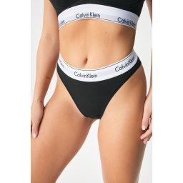 Calvin Klein Modern Cotton magasderekú brazil bugyi fekete L