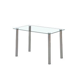 Berna 120 cm szögletes üveg étkezőasztal transparent