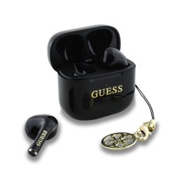 GUESS CLASSIC LOGO CHARM bluetooth fülhallgató SZTEREO (v5.4, TWS, mikrofon + töltőtok) FEKETE