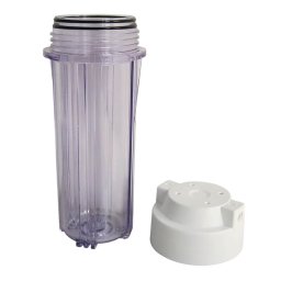 PurePro 10"-os Szűrőház átlátszó, dupla "O" gyűrűs, 1/4" csatlakozással