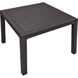 Keter melody quartted polyrattan kerti asztal, 95 cm - barna