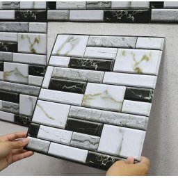 10db. 3d Kőhatású Öntapadós Fali Csempe Ab01 30x30cm 5mm (5995)