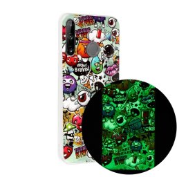 ART TPU Világító burkolat Huawei P40 Lite E RUBBISH