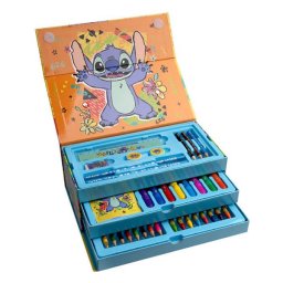 Stitch kreatív rajz szett - 34 darabos - fiókos kartondobozban