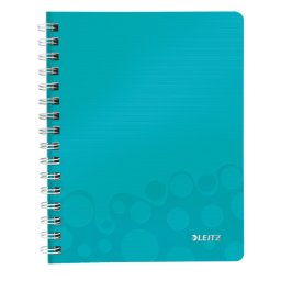 LEITZ jegyzetfüzet WOW A5, PP, vonalas, jégkék